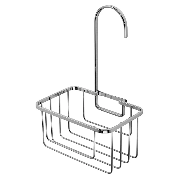 Croydex Hanging Shower Riser Rail Caddy - Chrome Plated - Image 4