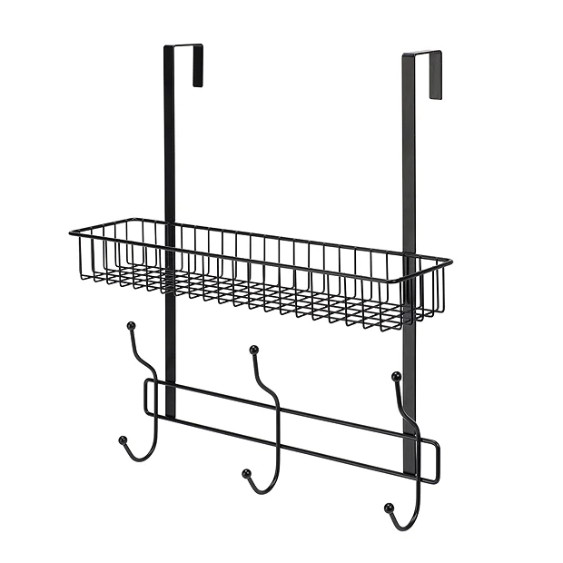 Croydex Matt Black Large Hook Over Shower Caddy - Image 2