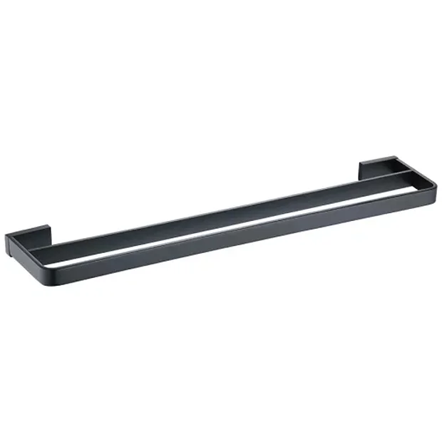 RAK Moon Black Double Towel Rail
