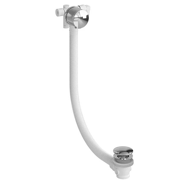 Burlington Riviera Chrome Overflow Bath Filler With Click Clack Waste
