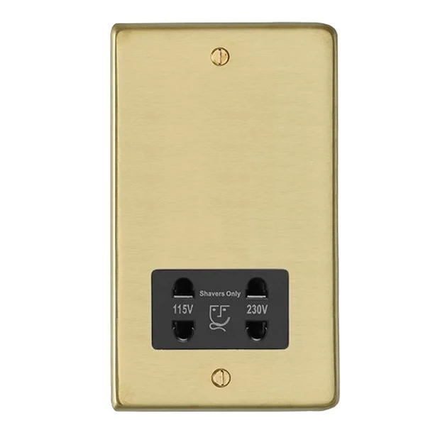 Revive Shaver Socket Brushed Brass/Black