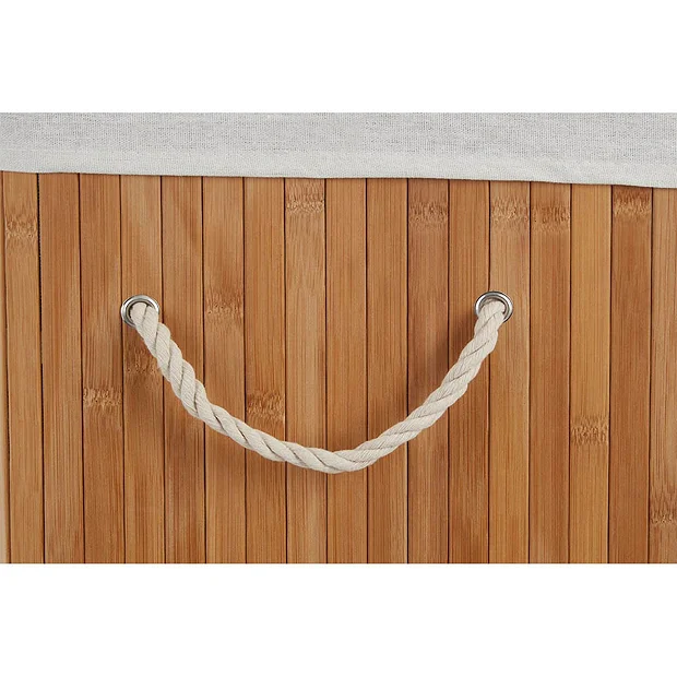 Saroma Square Bamboo Laundry Hamper - Natural