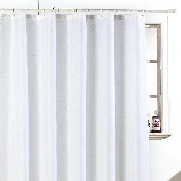 Sparkle W1800 X H1800mm Polyester Shower Curtain - White - Image 2