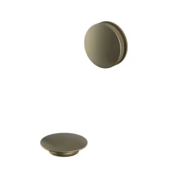 Heritage Push Button Bath Waste - Brushed Brass