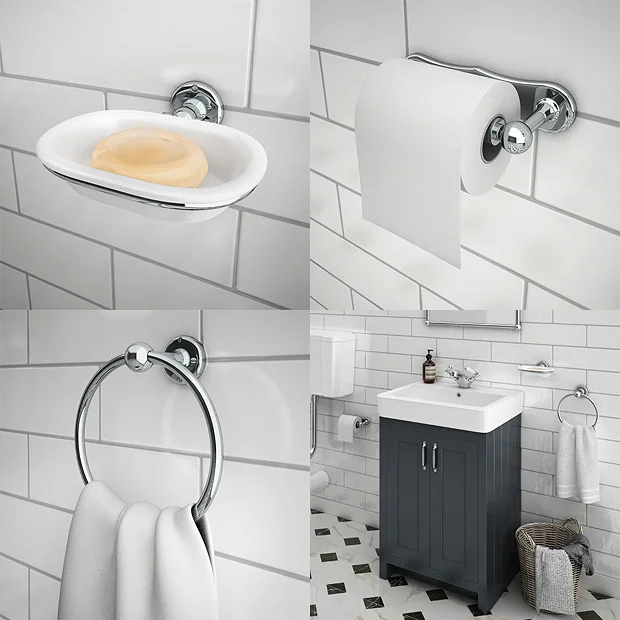 Traditional 3-Piece Bathroom Accessory Pack