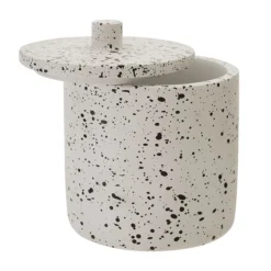 Turin Concrete Cotton Jar With Lid