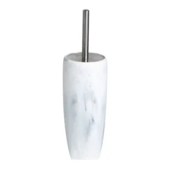Trafalgar White Marble Effect Polyresin Toilet Brush Holder