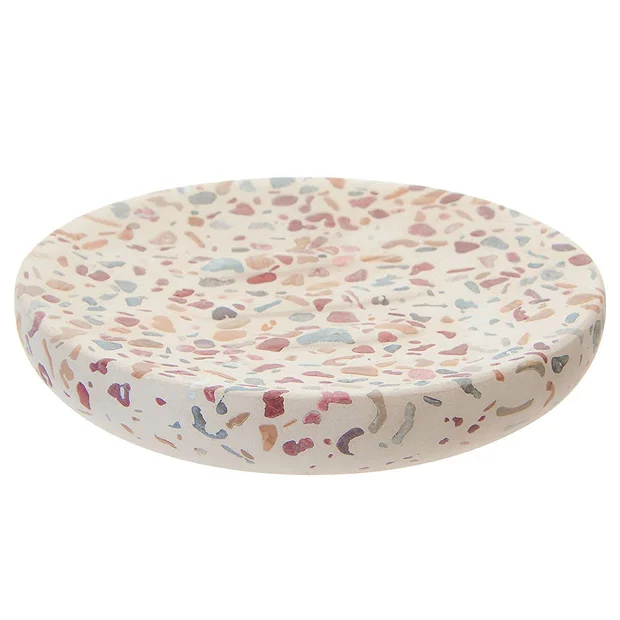 Toreno Terrazzo-Effect Concrete Soap Dish - Image 2
