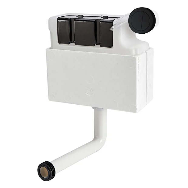 Venice Concealed WC Cistern With Black Push Button Flush - Image 2