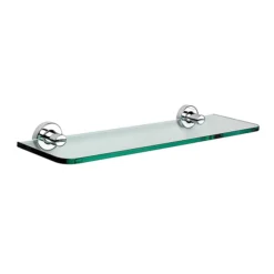 Venice Chrome 500mm Glass Shelf