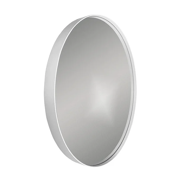 Venice White Frame 600mm Round Mirror - Image 2