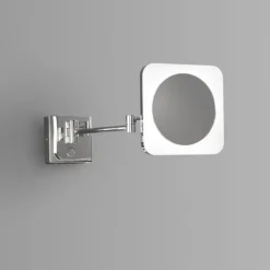 Venice Chrome Square 3x Magnifying LED Cosmetic Mirror