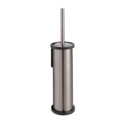 Venice Brushed Nickel Toilet Brush & Holder