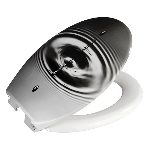 Wenko Waterdrop Grey Soft-Close Toilet Seat - Image 3