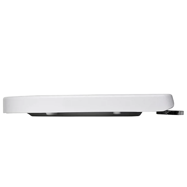 Croydex Flexi-Fix Eyre D-Shape White Anti-Bacterial Toilet Seat With Soft Close And Quick Release