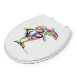 Croydex Hannah McWave Flexi-Fix Toilet Seat By Steven Brown Art