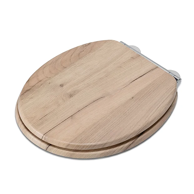 Croydex Corella Grey Oak Effect Flexi-Fix Toilet Seat With Soft Close And Quick Release - Image 4