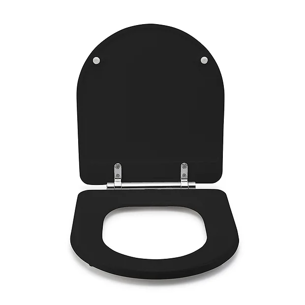 Croydex Iseo Black D-Shaped Flexi-Fix Toilet Seat With Soft Close And Quick Release - Image 4