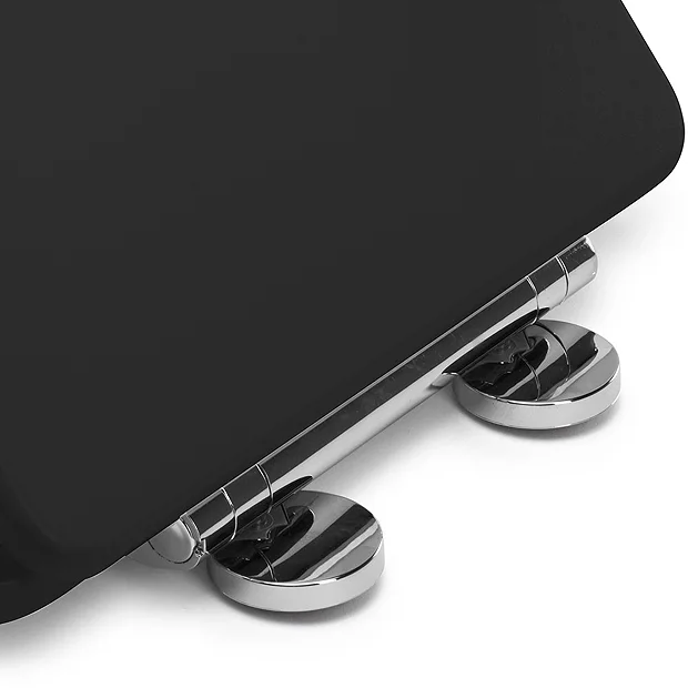 Croydex Iseo Black D-Shaped Flexi-Fix Toilet Seat With Soft Close And Quick Release - Image 5
