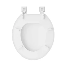 Traditional Style White Wooden Toilet Seat